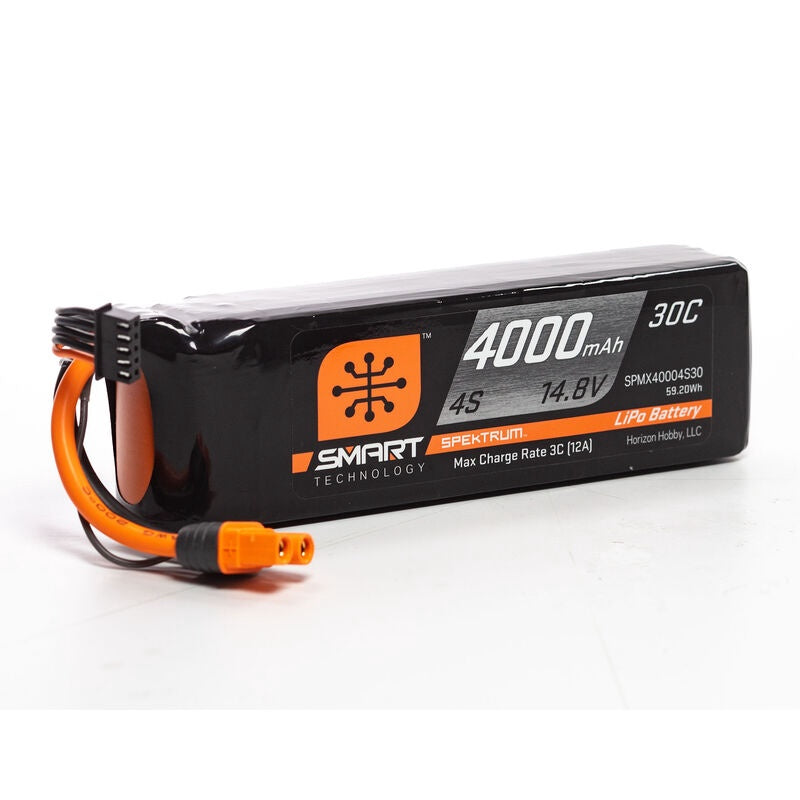 14.8V 4000mAh 4S 30C Smart LiPo Battery IC3