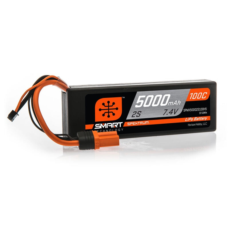 7.4V 5000mAh 2S 100C Smart Hardcase LiPo Battery w/ IC5
