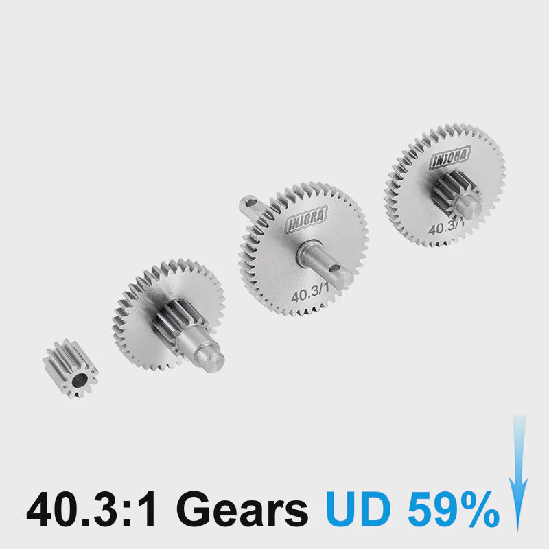 TRX-4M Overdrive Underdrive Stainless Steel Transmission Gear Set