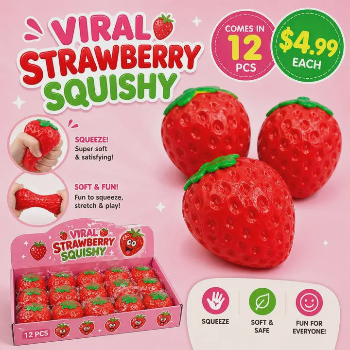 Strawberry Squishy â€“ Soft & Stretchy