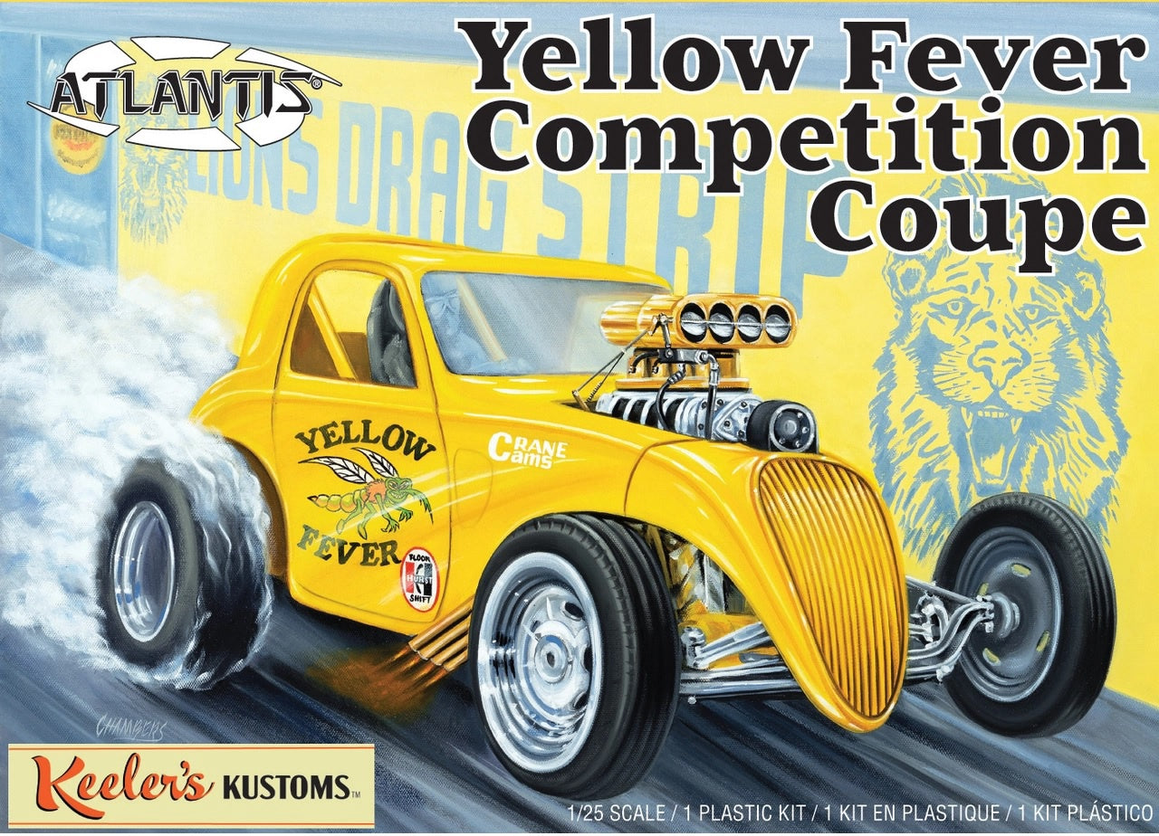 Keelers Kustoms Yellow Fever Competition Coupe Fiat Plastic Model Kit