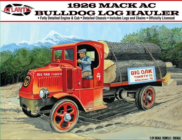 1926 Mack Bulldog Log Hauler Plastic Model Kit