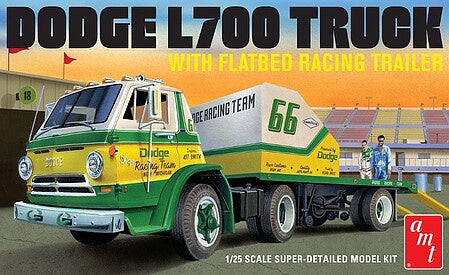 1966 Dodge L700 Truck w/Flatbed Racing Trailer