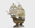 Starter Set 1/400 Mary Rose Plastic Ship Model Kit w/Paint, Brush & Cement