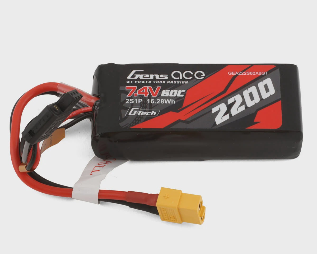 2S G-Tech Smart LiPo Battery 60C (7.4V/2200mAh) w/XT-60 Connector
