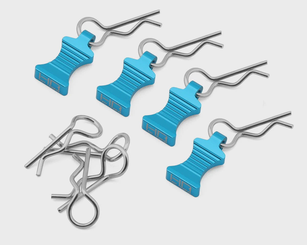 1/10 Aluminum EZ Pulls (4pcs), Body Clips (8pcs)