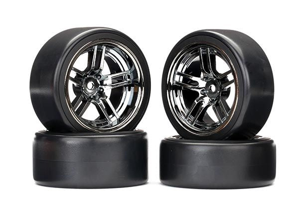 1.9" Black Split Spoke Drift Tires & Wheels
