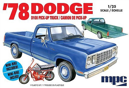 1978 Dodge D100 Custom Pickup Truck Plastic Model Kit