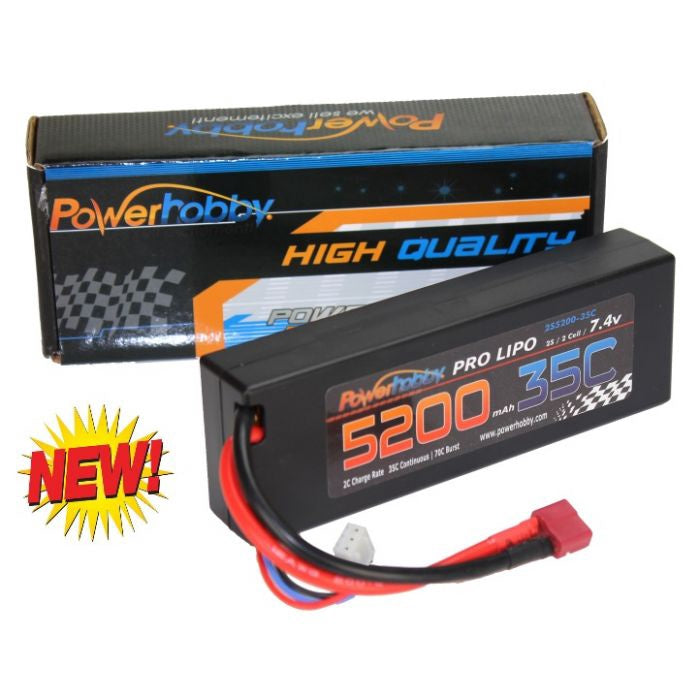 2s 7.4v 5200mah 35c Lipo Battery w/ Deans Plug