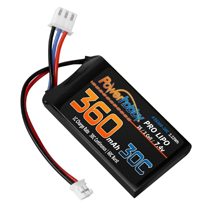 360mAh 2S 30C LiPo Battery