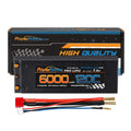 2S 7.6V 6000mAh 120C Graphene + HV LiPo Battery Bullet Deans Plug 240C Burst