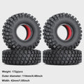 1.9" 100-123mm Rubber Tires with Dual Stage TPE Foam