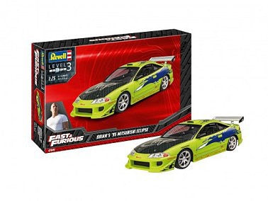 Fast & Furious Brian's 1995 Mitsubishi Eclipse Car Plastic Model Kit