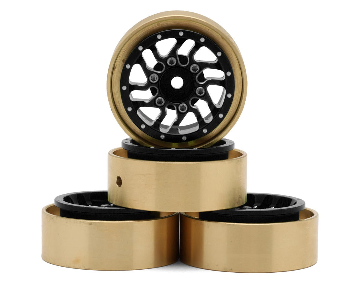 TRX-4M Aluminum/Brass Bead-lock Wheel Set