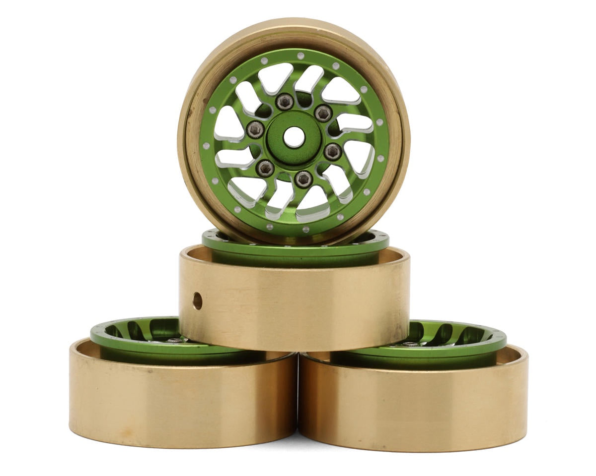 TRX-4M Aluminum/Brass Bead-lock Wheel Set