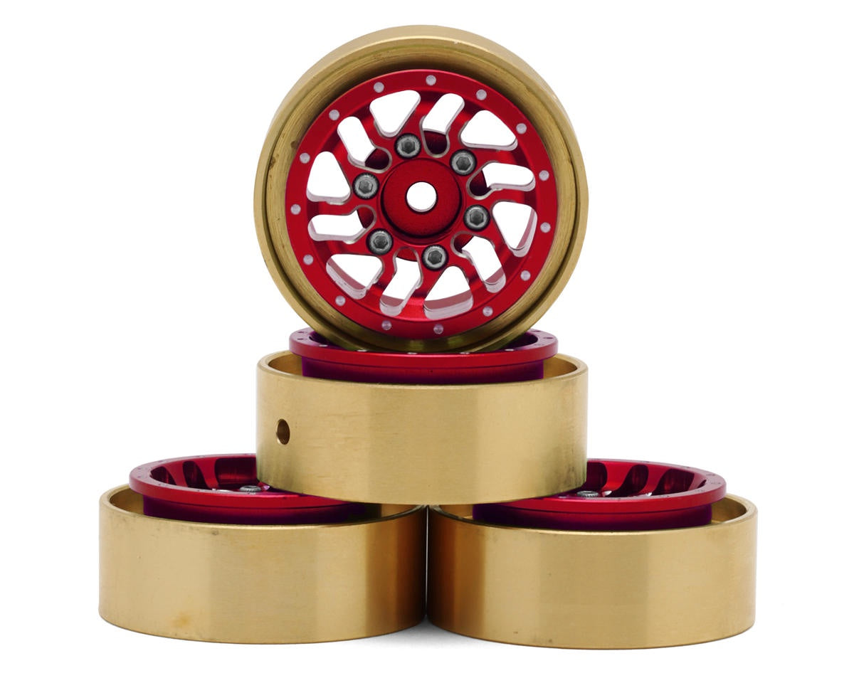 TRX-4M Aluminum/Brass Bead-lock Wheel Set