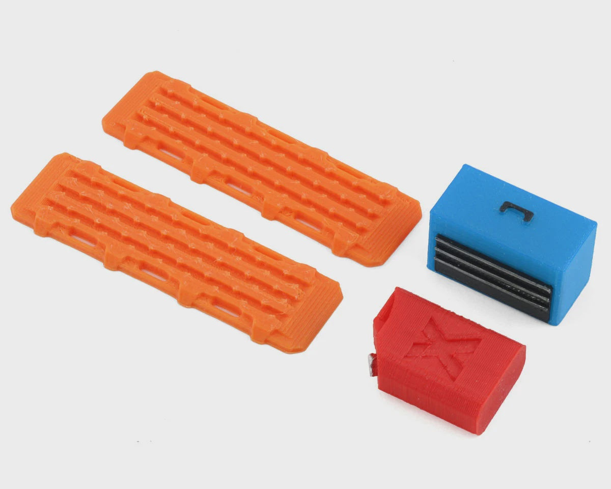 1/18 Blue Tool Box, Jerry Can, & Orange Ramps