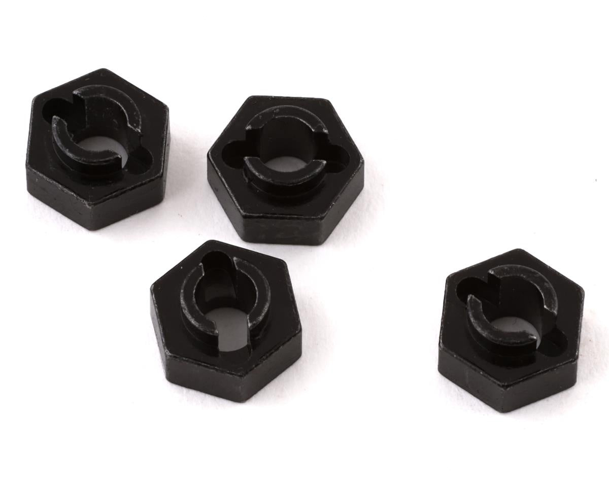 SCX24 7mm Brass Wheel Hex (Black) (4) (1g)