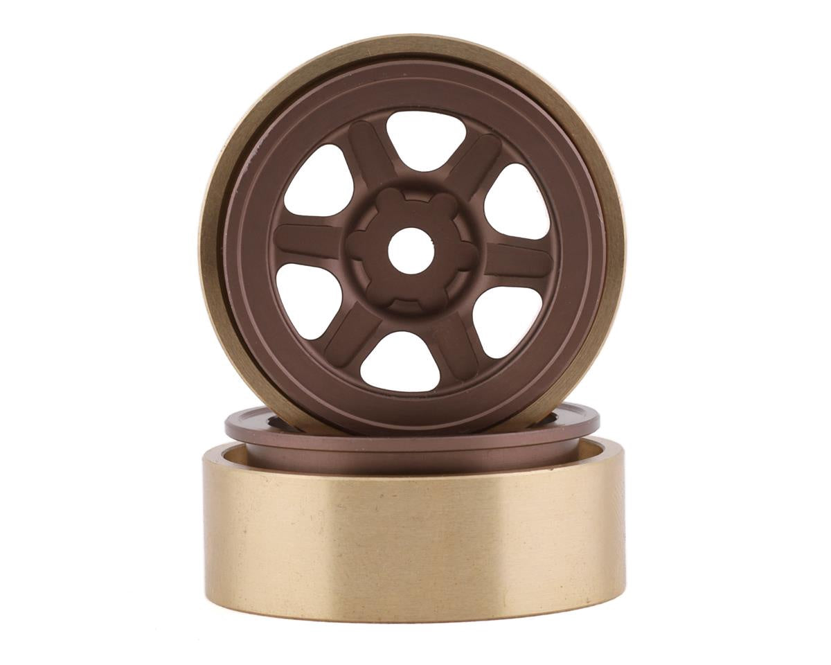SCX24 1.0â€ Aluminum/Brass Beadlock Wheels