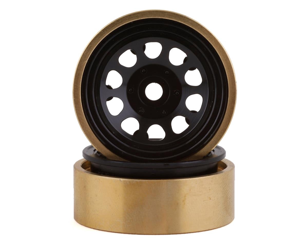 SCX24 1.0â€ Aluminum/Brass Beadlock Wheels