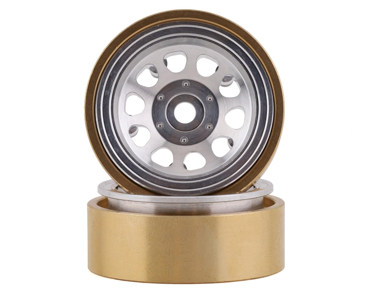 SCX24 1.0â€ Aluminum/Brass Beadlock Wheels