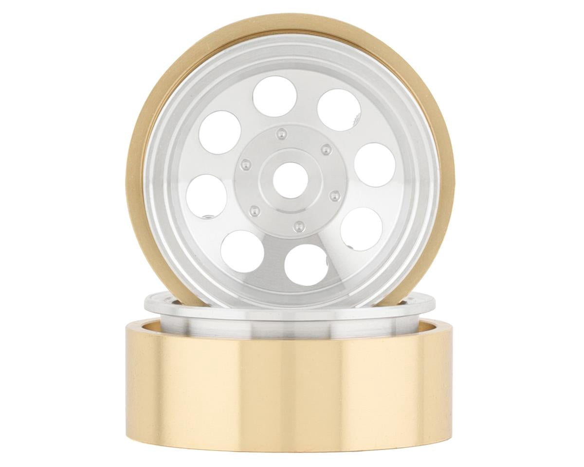 SCX24 1.0â€ Aluminum/Brass Beadlock Wheels
