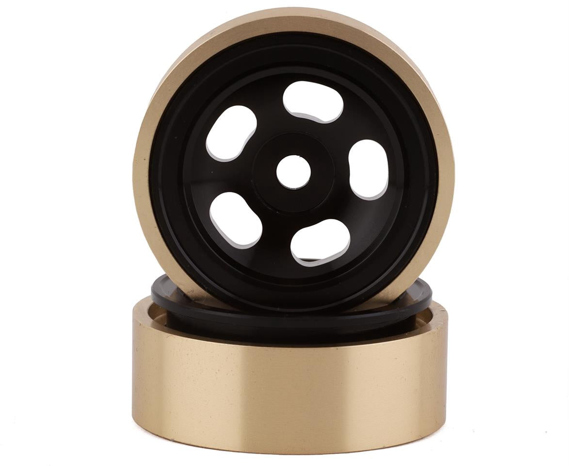 SCX24 1.0â€ Aluminum/Brass Beadlock Wheels