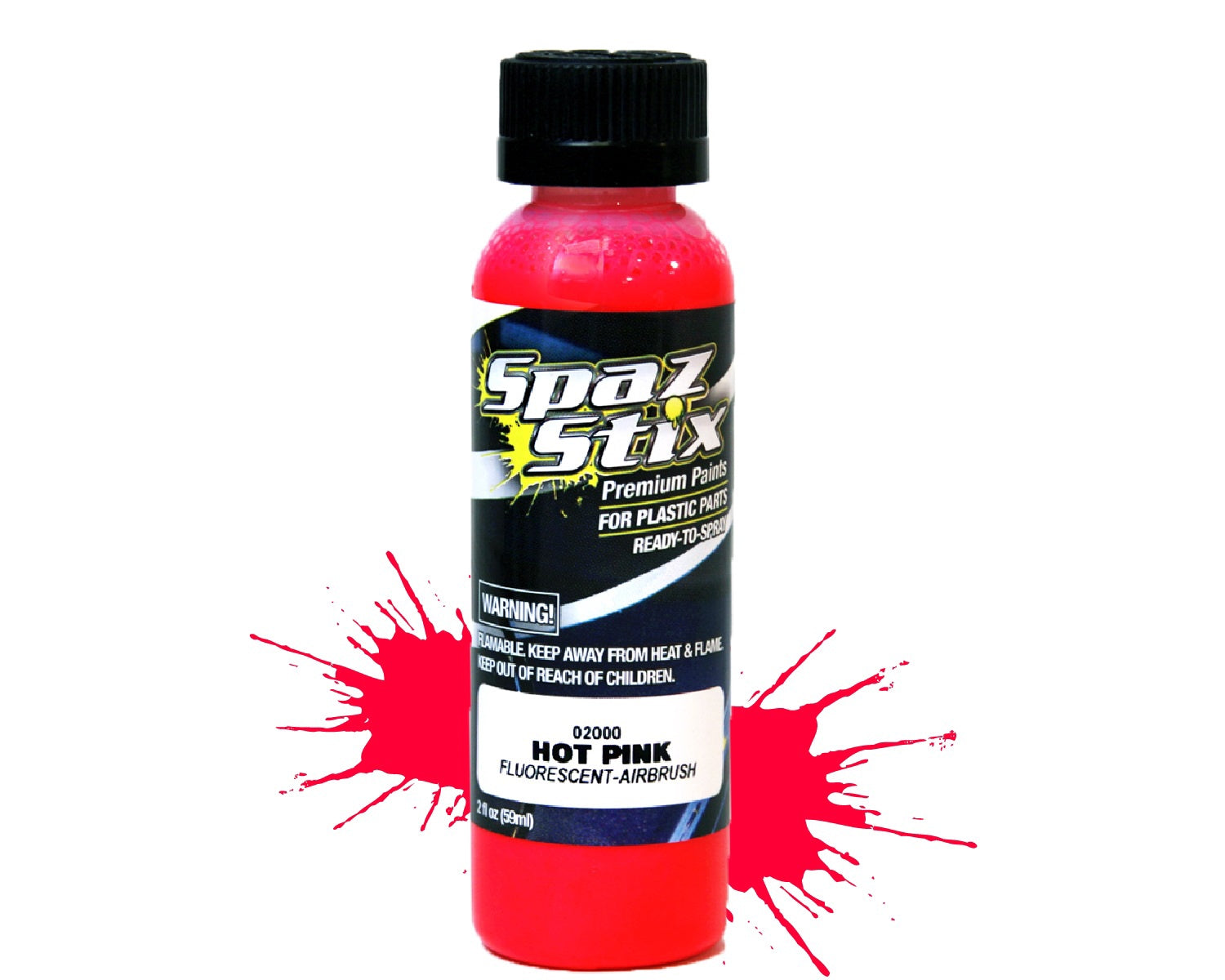 Fluorescent Airbrush Ready Paint 2oz Bottle